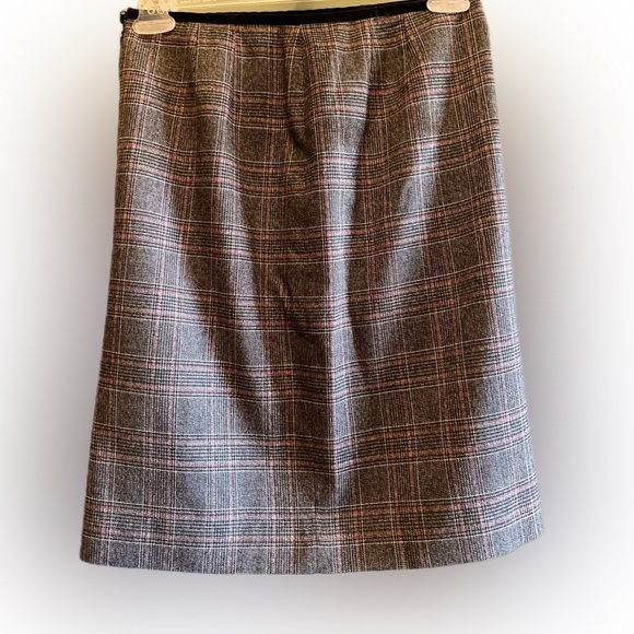 Kasper petites 8 skirt plaid lined - Picture 1 of 9